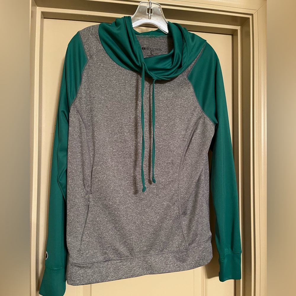 Holloway Kelly Green and gray hoodie.